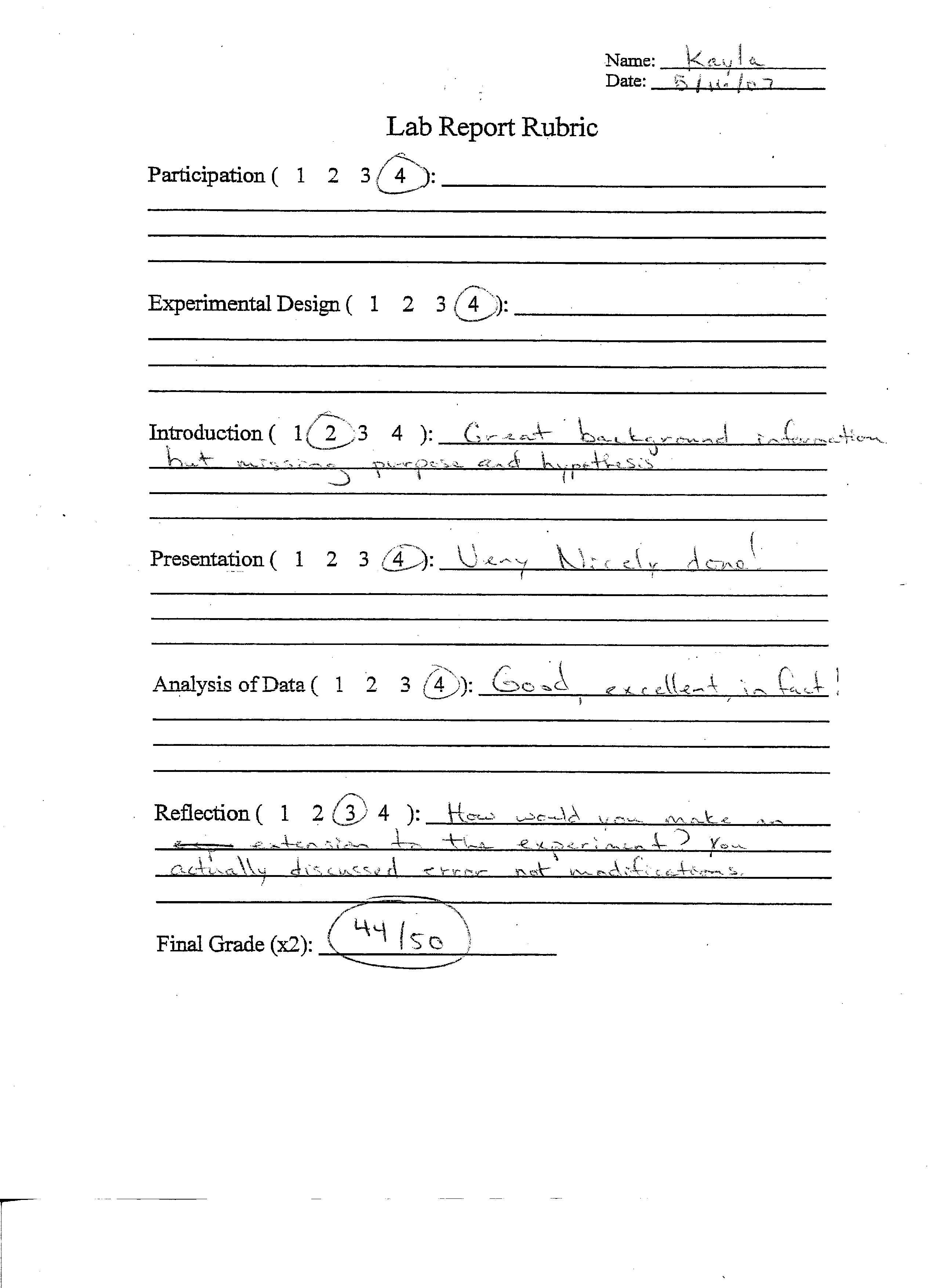 high school report writing format